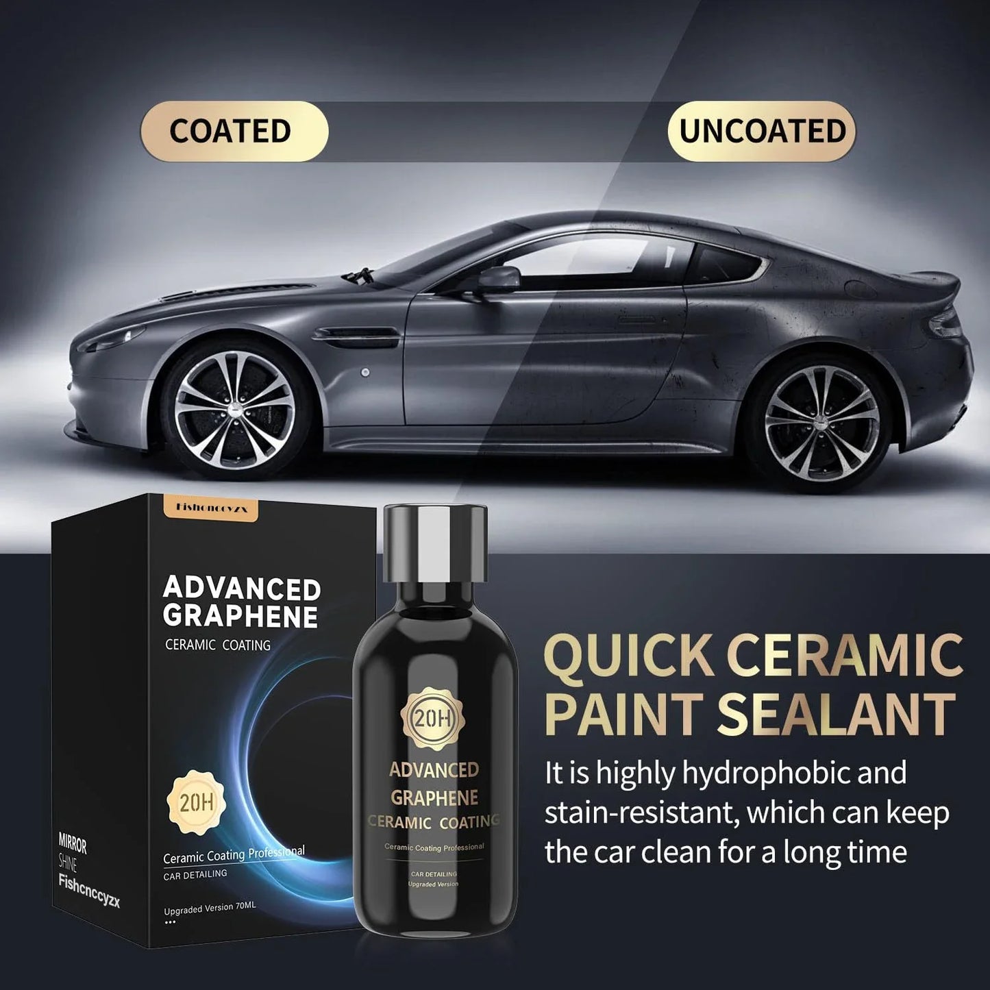 20H Advanced Graphene Ceramic Coating for Cars Ceramic Car Detailing 10+ Years of Long Lasting Protection Ultra High Gloss Peaceful Pleasures Health and Wellness