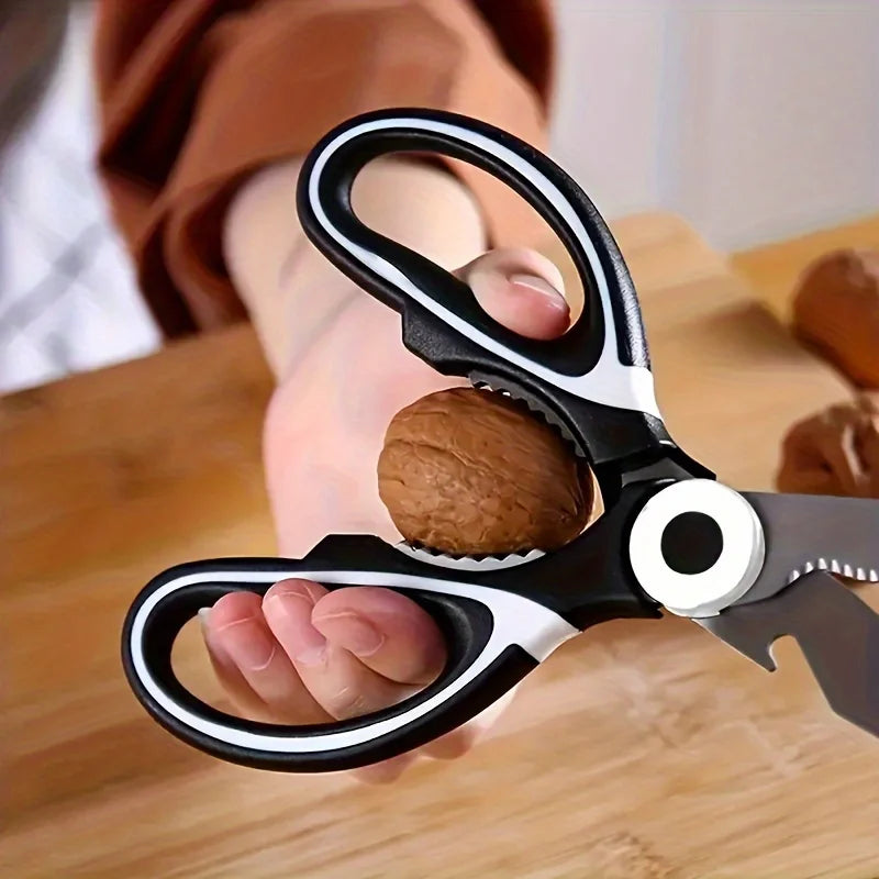 Multifunctional Heavy-Duty Stainless Steel Kitchen Scissors for Food - Ideal for Pizza And Salad Cutting Peaceful Pleasures Health and Wellness