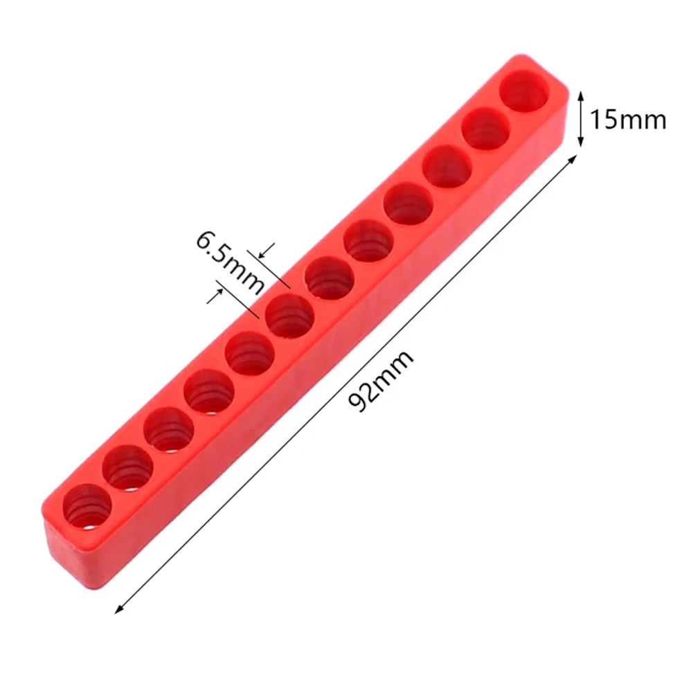 12 Holes Hex Bit Organizer Plastic Screwdriver Holder Drill Storage
