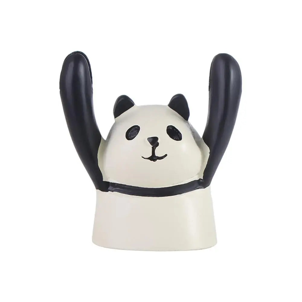 Kawaii Messege Desktop Memo Clip Holder Resin Panda Hand Raising Card Clip Picture Display Stand Photo Stander Clip Rome Peaceful Pleasures Health and Wellness 4