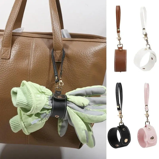 Creative Storage Clip Leather Portable Travel Towel Glove Hat Keeper Clip Multifunctional Hang Bag Decor Accessories Peaceful Pleasures Health and Wellness