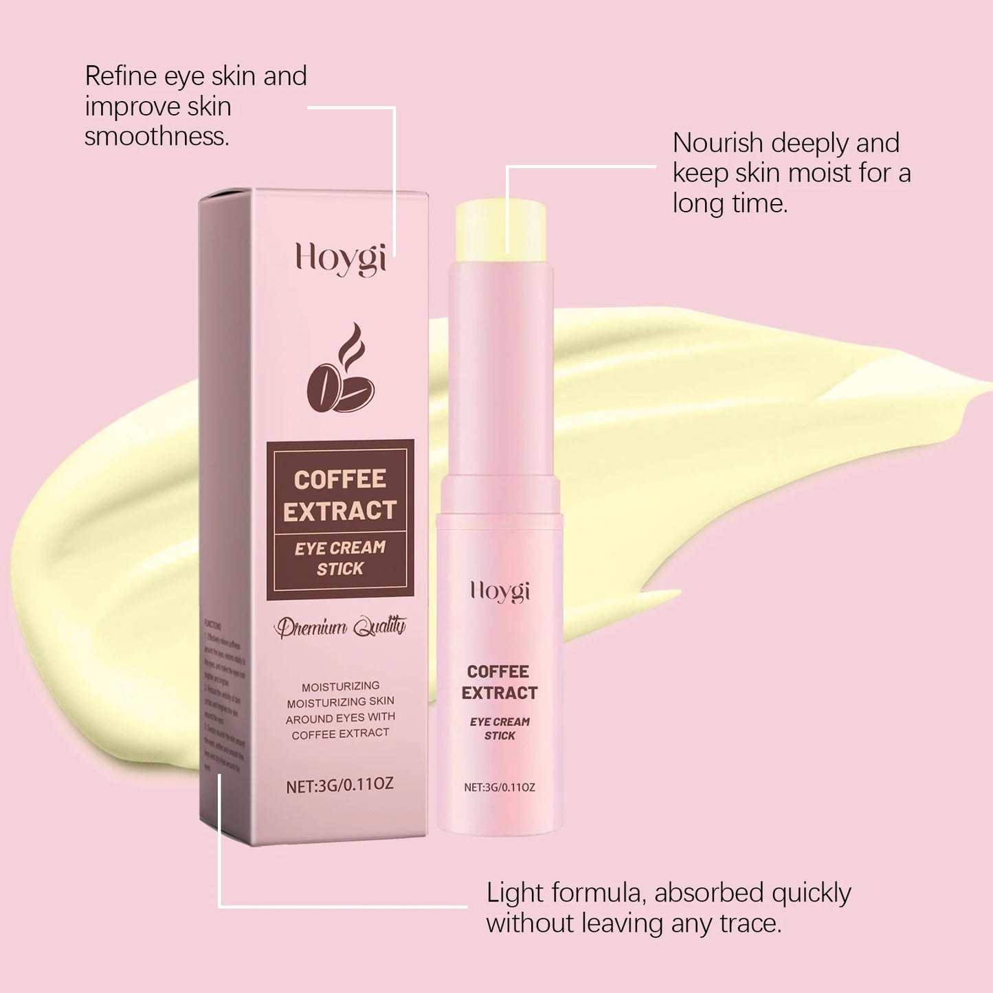 Caffeine Eye Cream Stick – Dark Circles, Puffiness & Fine Lines