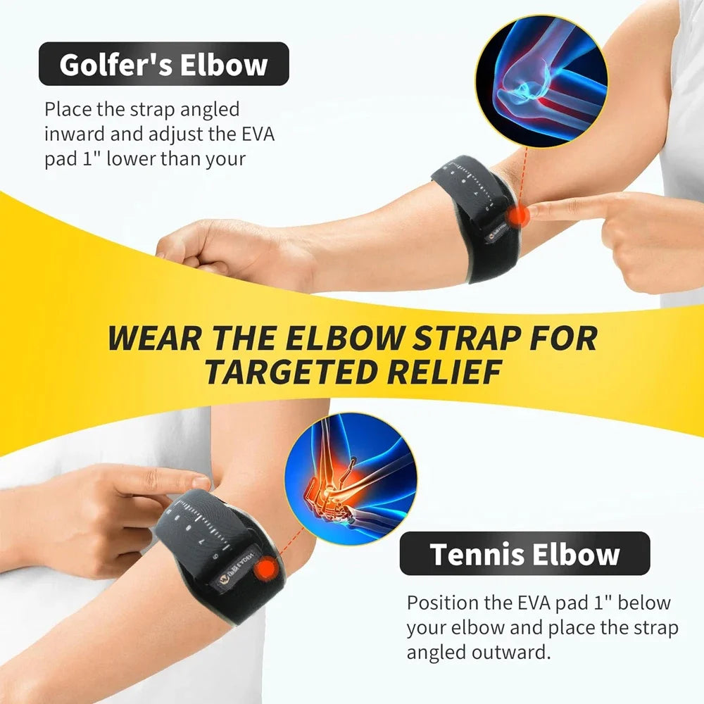 WEFITON Tennis Elbow Brace – Adjustable Forearm Support Strap Elbow Support Brace Peaceful Pleasures Health and Wellness