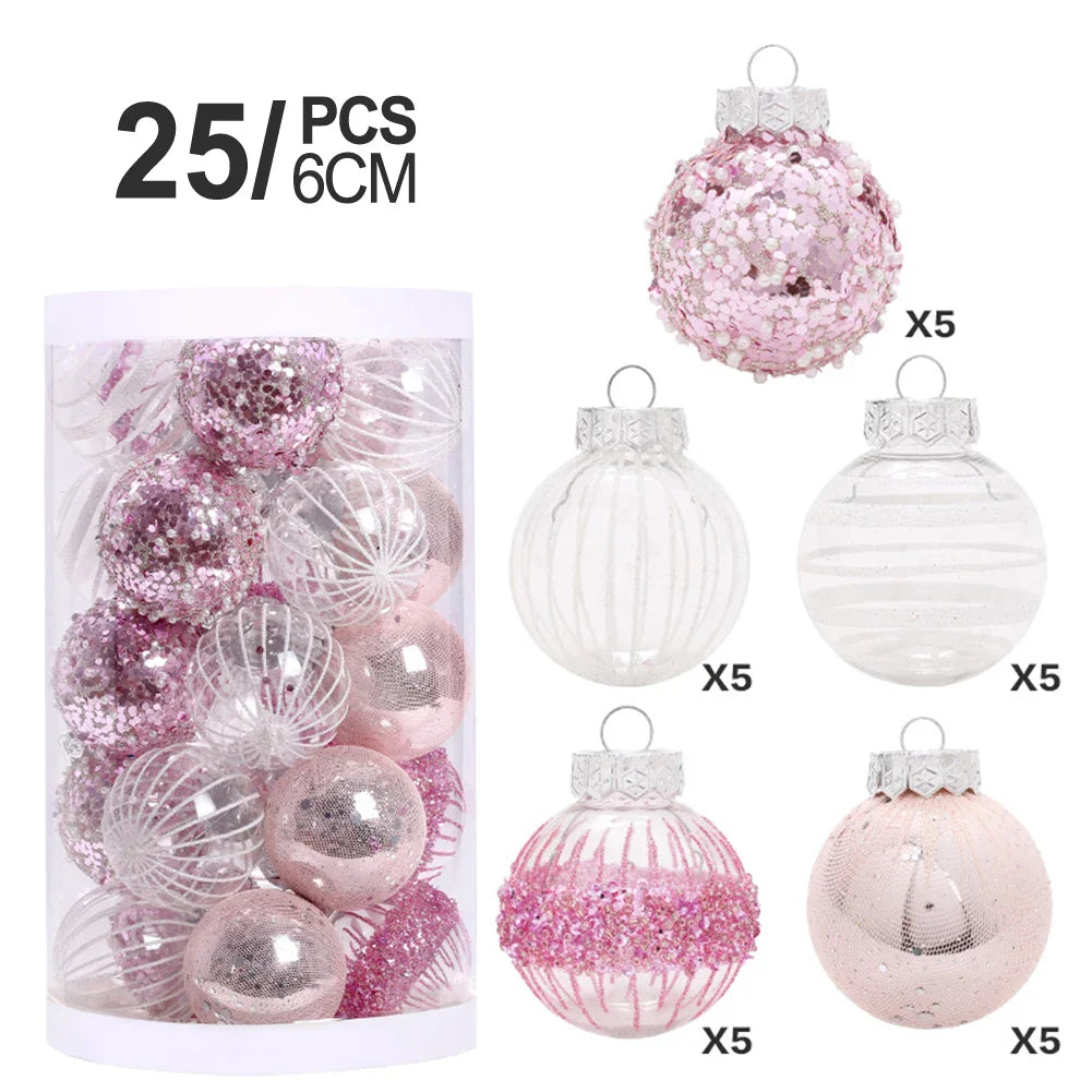 25-Pack Christmas Ball Ornaments | Indoor & Outdoor Holiday Decor