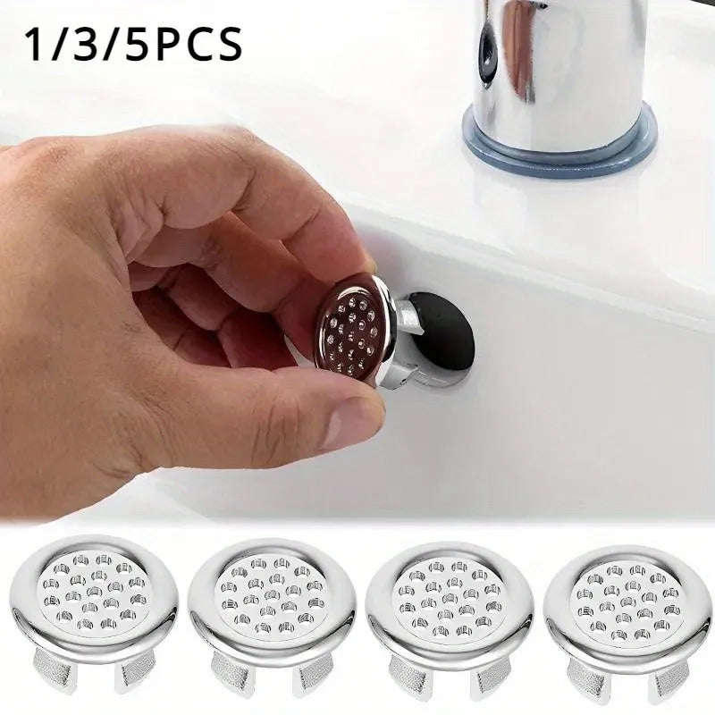 Chrome Basin Overflow Cover Ring | ABS Drain Cap Replacement
