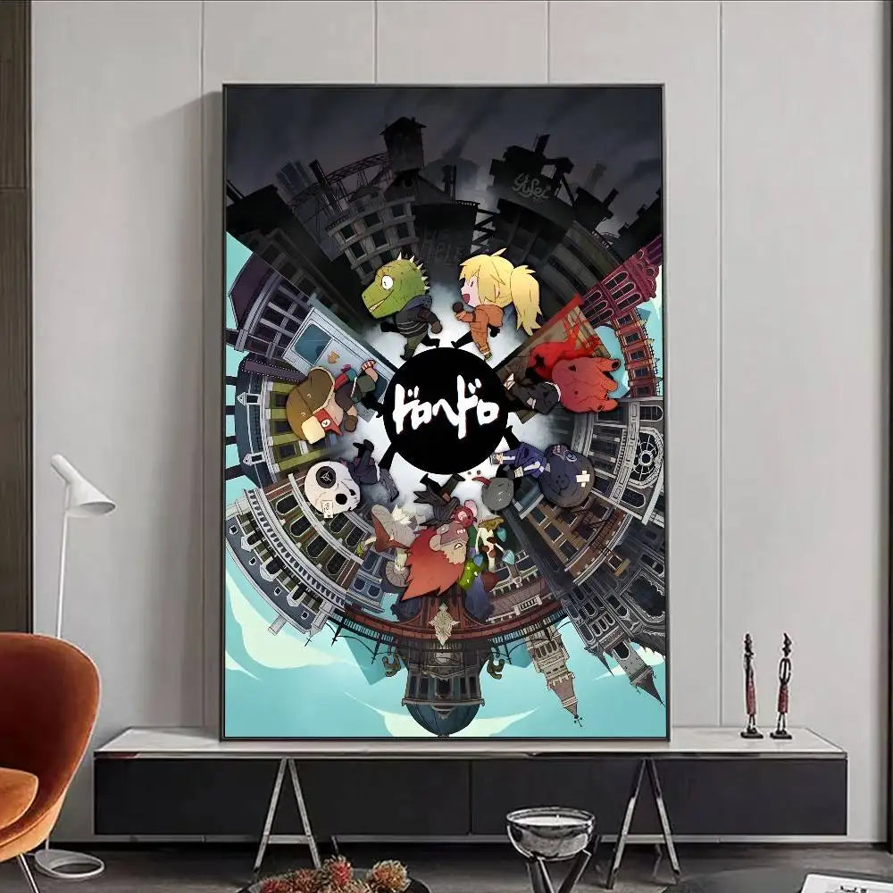 Dorohedoro Anime Figure Horror Monster Poster HD art poster for home living room bar office decoration sticky, waterproof Peaceful Pleasures Health and Wellness z5 15X20cmNoframe