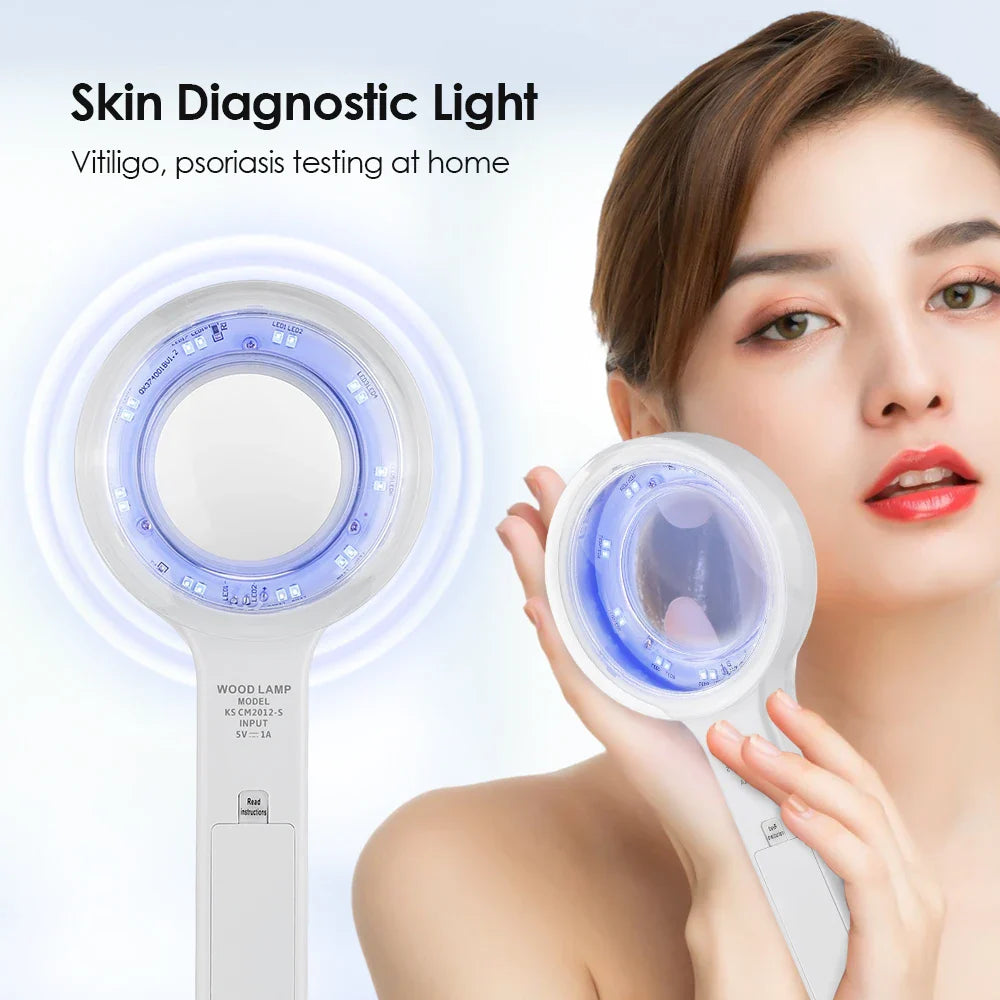 Wood's Lamp UV Skin Analyzer – 3x Magnifying Beauty Tool