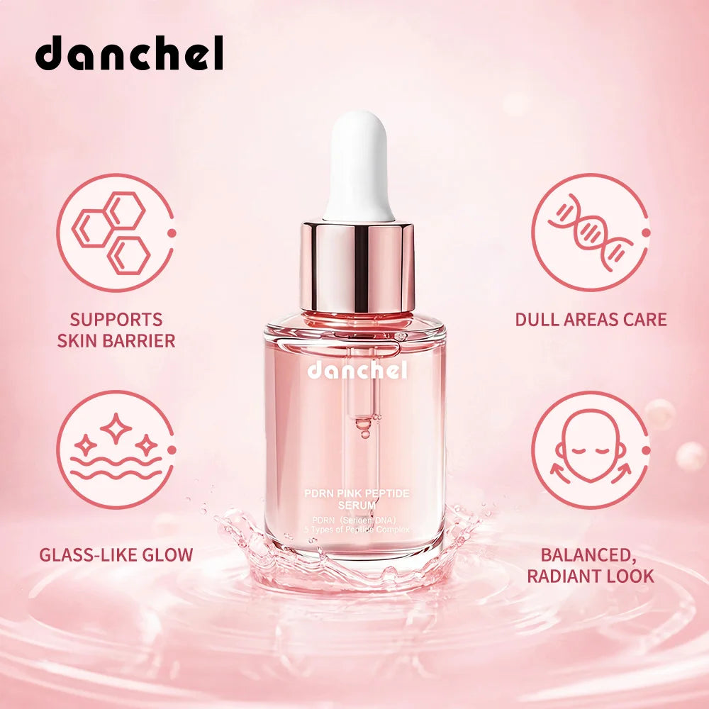 PDRN Pink Peptide Serum Improve Dullness Enhance Elasticity Long-Lasting Hydration Natural Formula Dropper Design Skincare Serum Peaceful Pleasures Health and Wellness