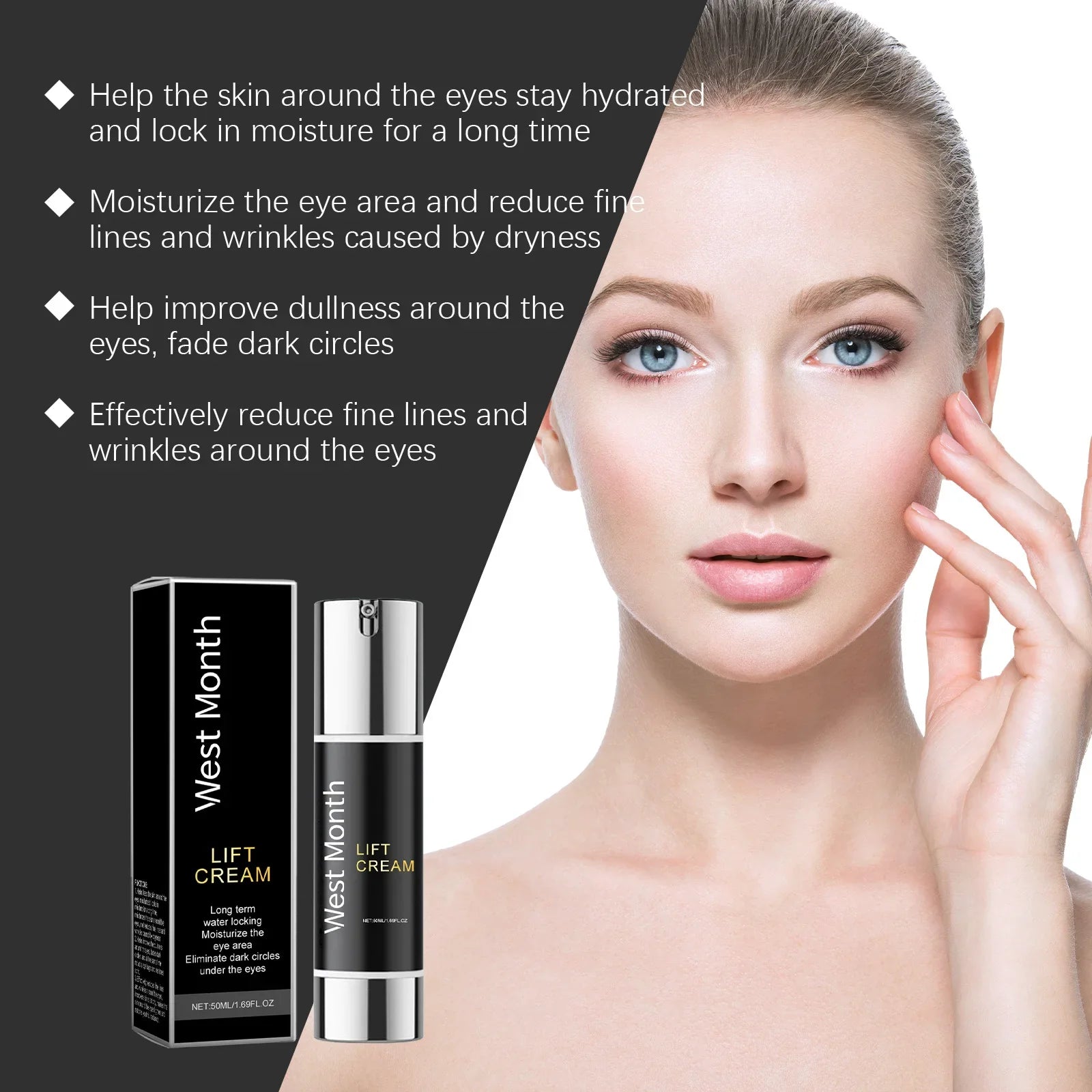 WEST MONTH Eye Cream – Dark Circles, Puffiness & Fine Lines Anti-Aging Eye Cream Oasis Select