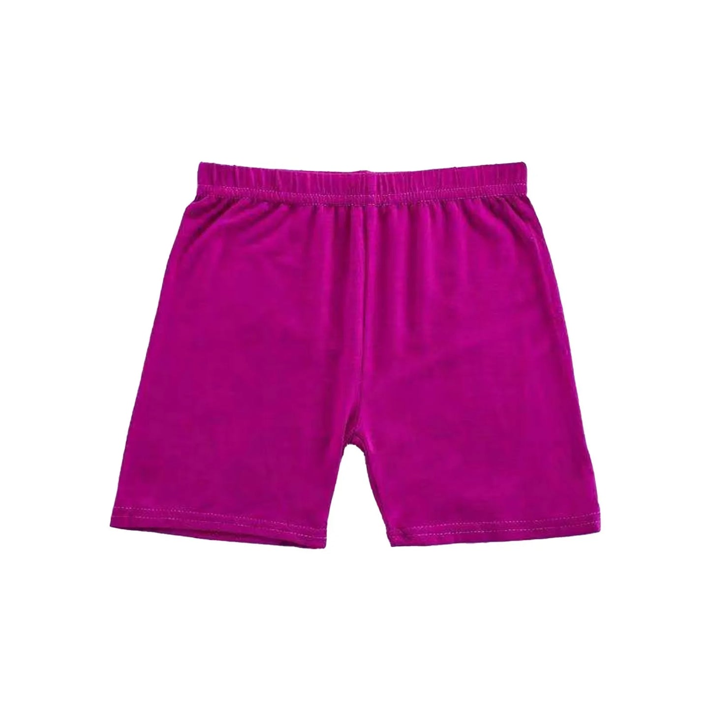Girls Summer Safety Leggings Cycling Pants Children Anti-emptied Stretch Solid Color Mid-rise Yoga Dancing Shorts 1PC Peaceful Pleasures Health and Wellness Purple Pink 110
