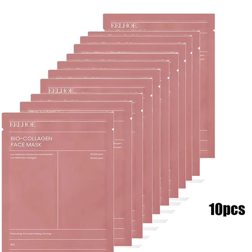 Bio Collagen Face Mask – Deep Hydrating Overnight Mask for Pores, Brightening & Firming Peaceful Pleasures Health and Wellness 10PCS Kit