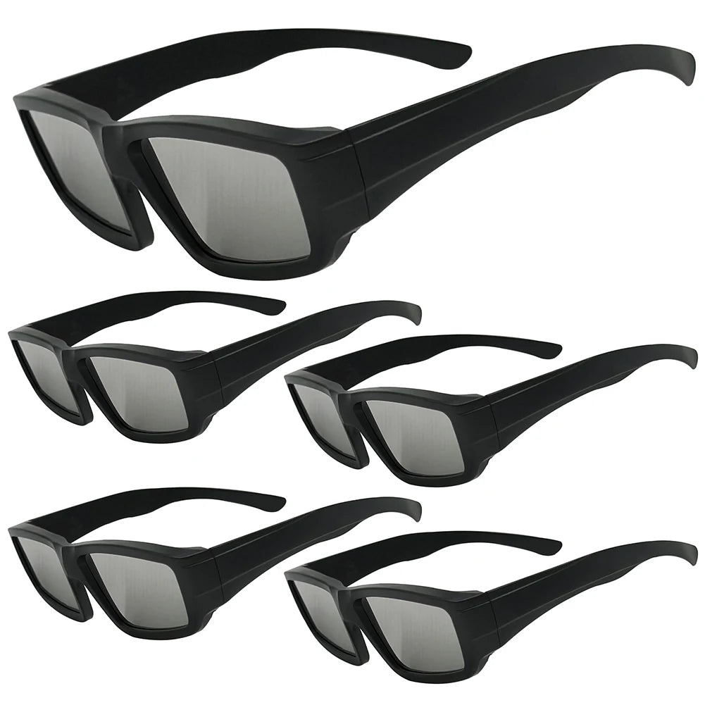 Safe Solar Eclipse Glasses Plastic Frame Professional Solar Viewer Shade For Direct Sun Observation Total Eclipse Eyewear Peaceful Pleasures Health and Wellness 5PCS