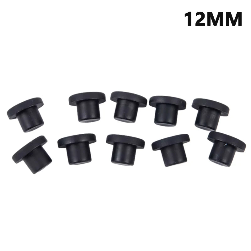 10Pcs Silicone Rubber Hole Plugs 3–12mm | High Temp Seal Caps Rubber Hole Plugs Peaceful Pleasures Health and Wellness 12mm