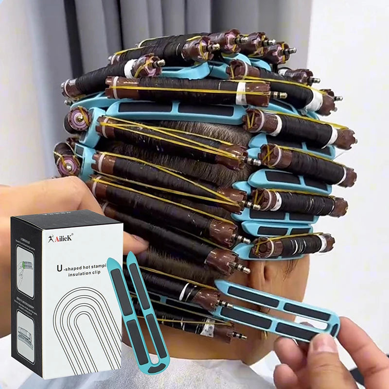 Heat Resistant Hair Perm U-Clips 12pcs – Salon DIY Tool