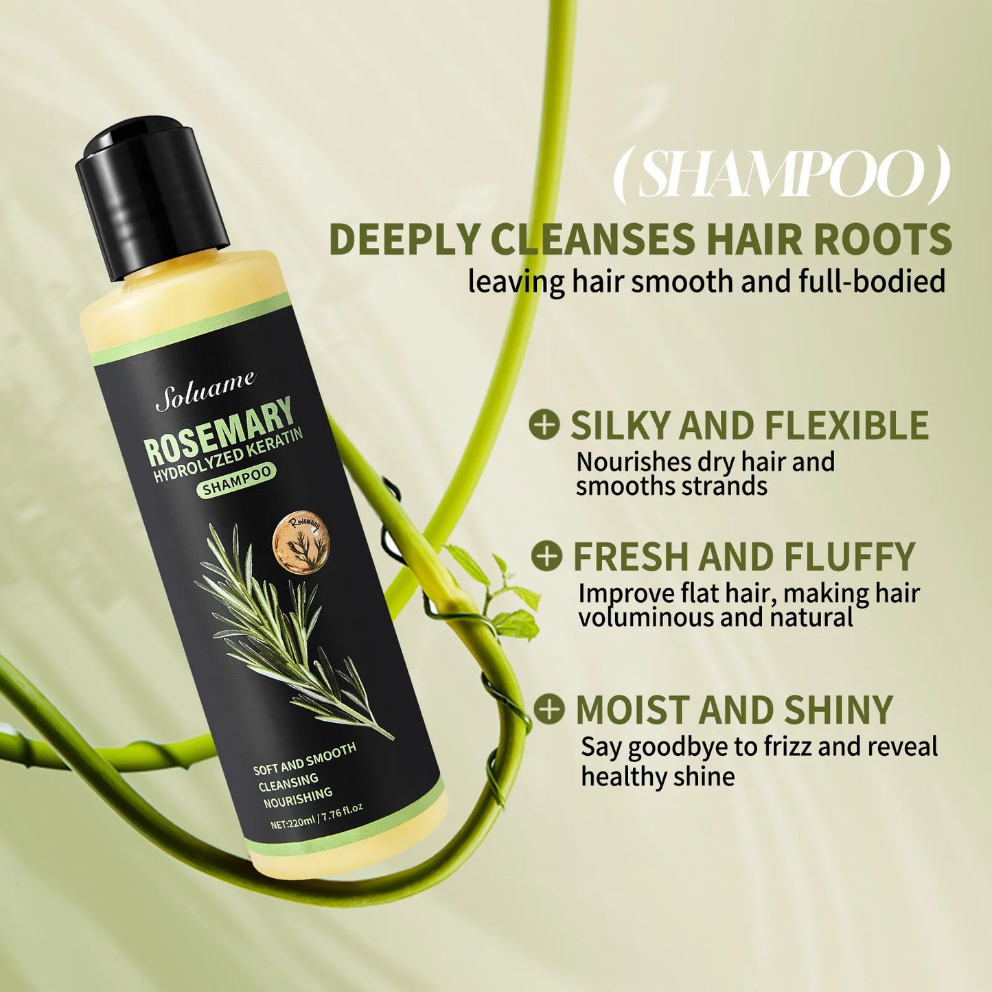 Rosemary Keratin Shampoo Conditioner Set for Care Peaceful Pleasures Health and Wellness