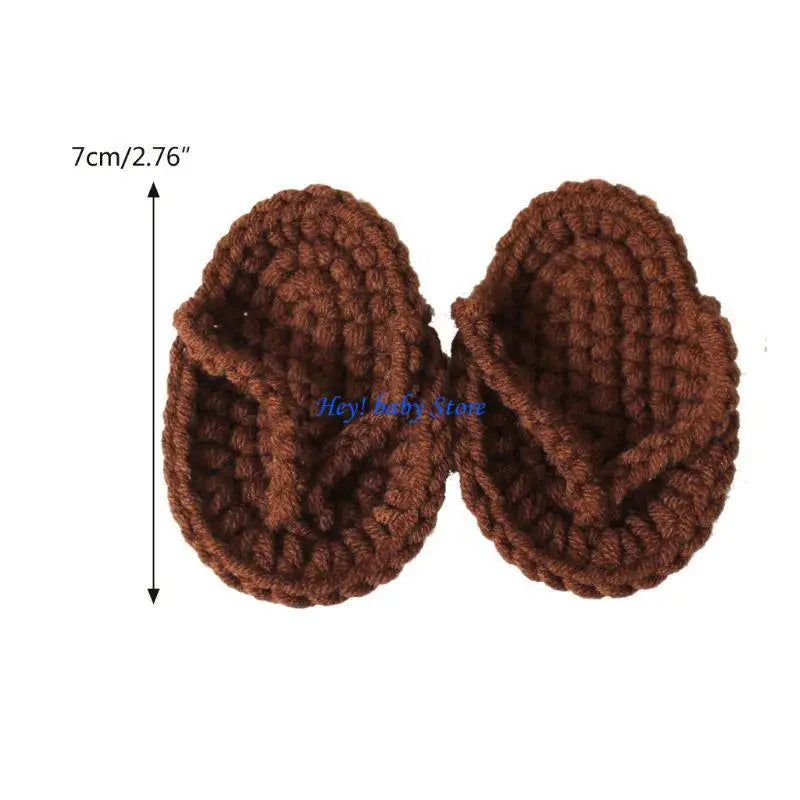 Crochet Baby Sandals – Soft Knit Newborn Photo Props 0–6 Mo