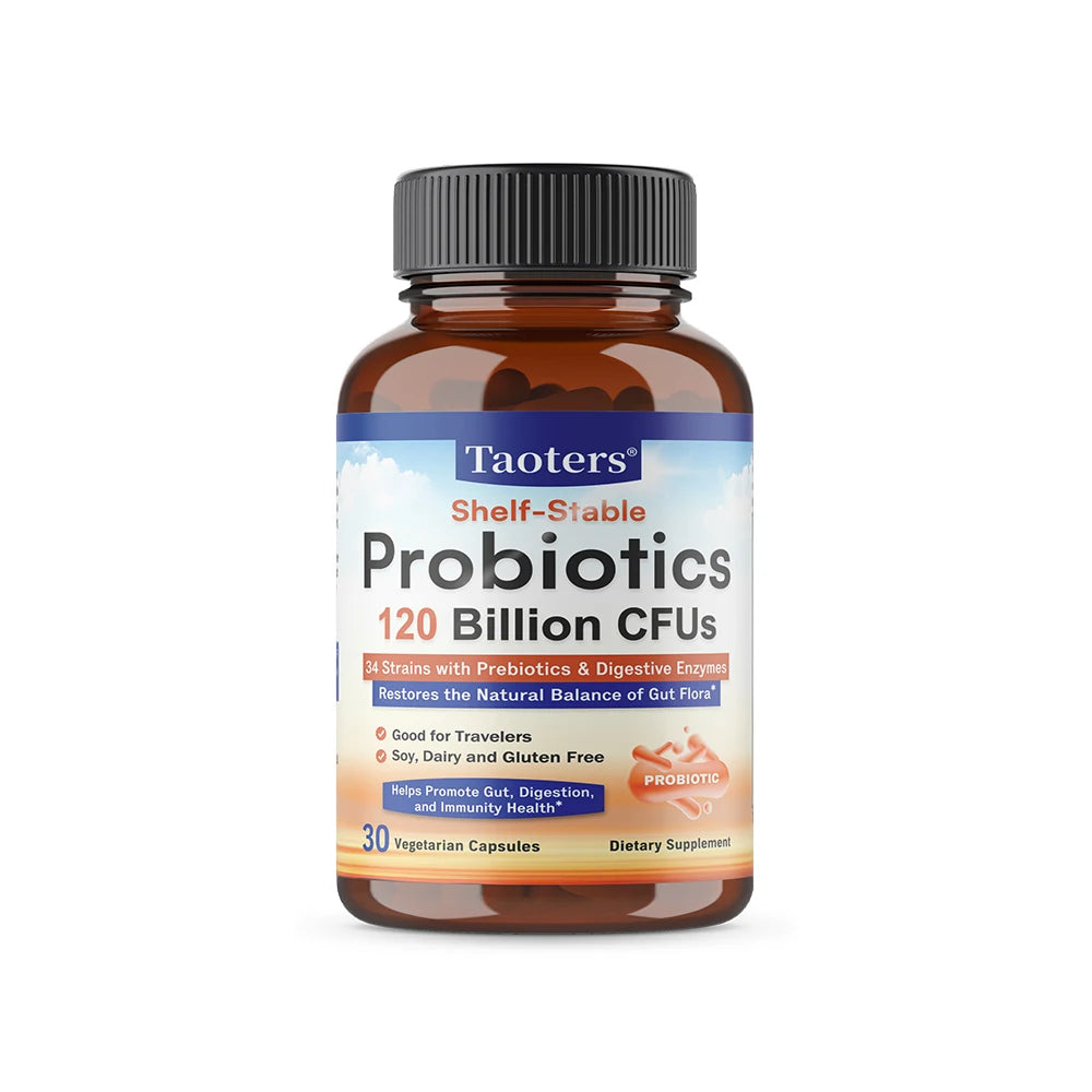 Probiotics 120 Billion CFU 34 Strains + Prebiotics & Enzymes