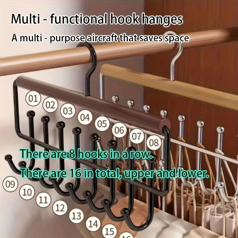 Wall-Mounted Metal Coat Rack 8 Hooks & Storage Box Wall-Mounted Coat Rack Peaceful Pleasures Health and Wellness