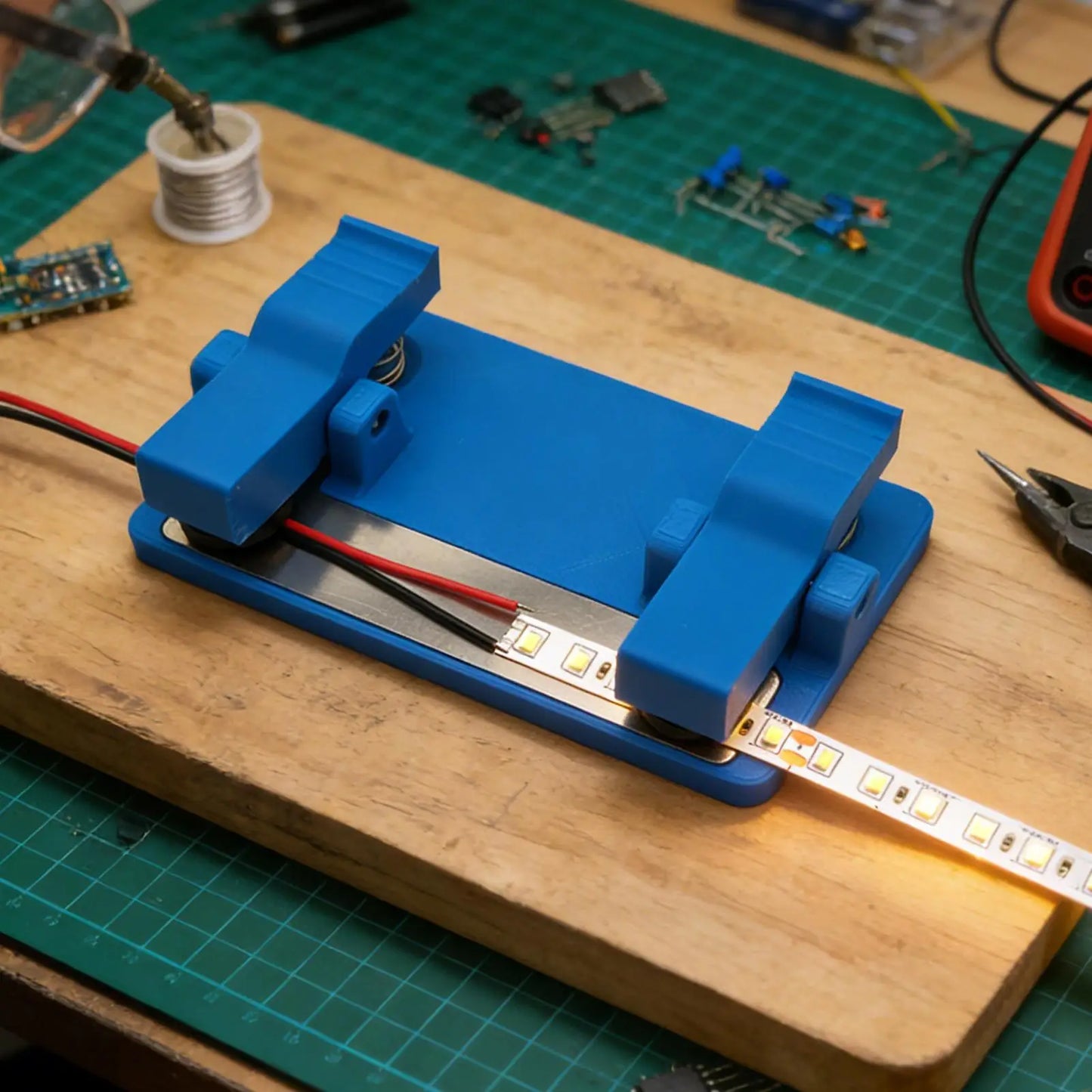 LED Soldering Station – Non-Slip Circuit Welding Wire Fixture
