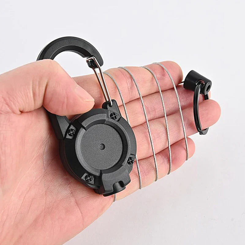 Retractable Metal Keychain Badge Reel & ID Card Holder
