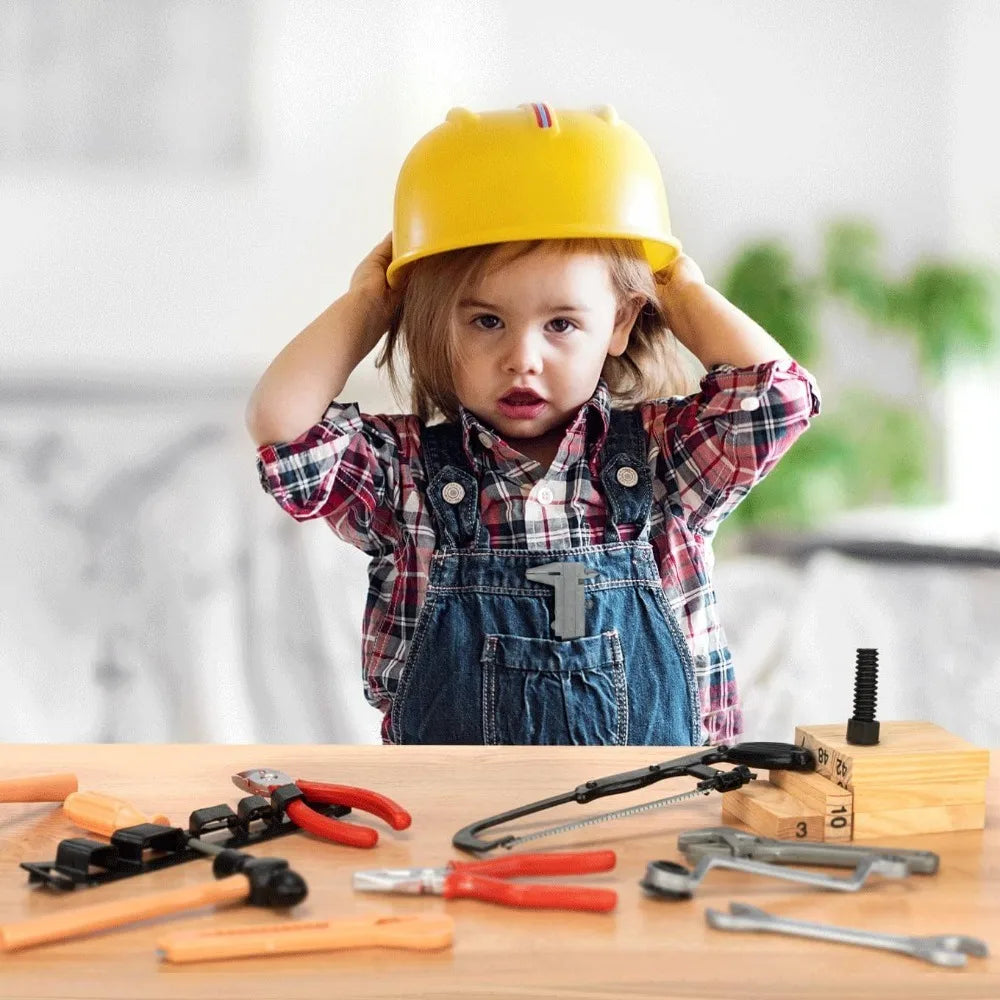 Kids 14-Piece Pretend Play Tool Set | Safe Plastic Toy Tools