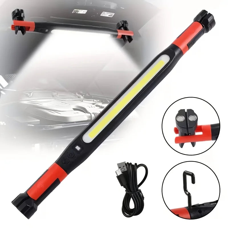 Folding COB XPE LED Work Light – USB Rechargeable & SOS Torch
