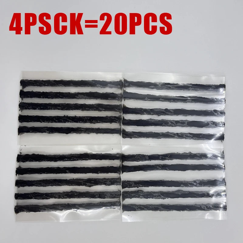 6mm Tubeless Tire Repair Strips 50pcs | Car & Motorcycle Plug Kit