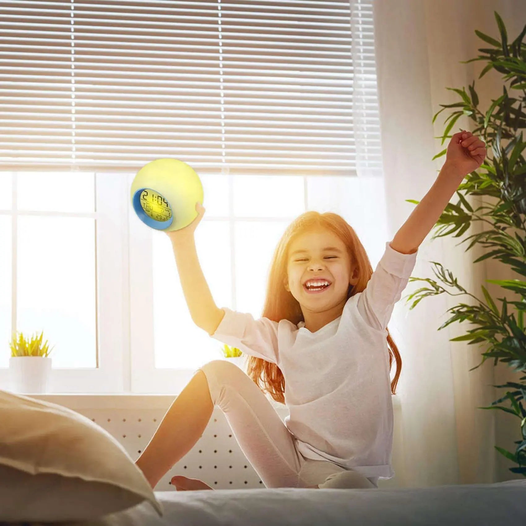 A36T-2X Kids Alarm Clock - Wake Up Light Digital Clock With 7 Colors Changing, Press Control And Snooze Function For Bedrooms Peaceful Pleasures Health and Wellness