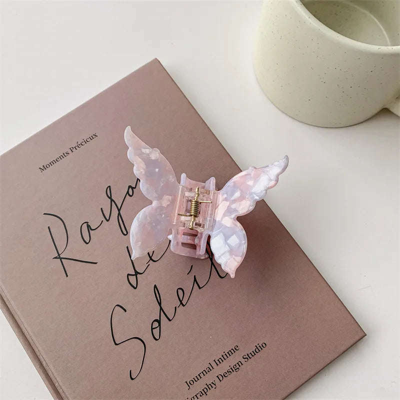 Butterfly Hair Claw Clip – Retro Colorful Acetate Clamp