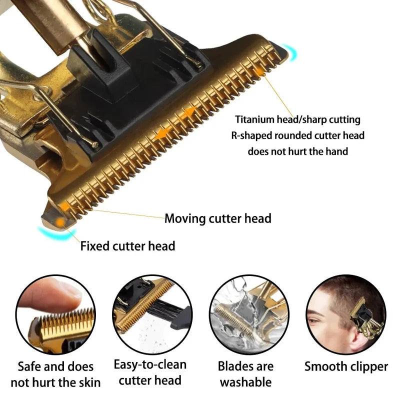 Professional T9 Hair Clipper For Mens USB Fast Rechargeable Beard Care Tools Provide Comfortable Precise Shaving Hair Trimmer Peaceful Pleasures Health and Wellness
