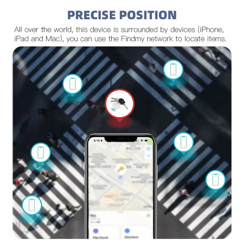 Bluetooth Elder GPS Tracker Works with IOS Find My App Dog Pet Key Finder Kid Car Positioner Anti-Lost Device Item Locator Peaceful Pleasures Health and Wellness