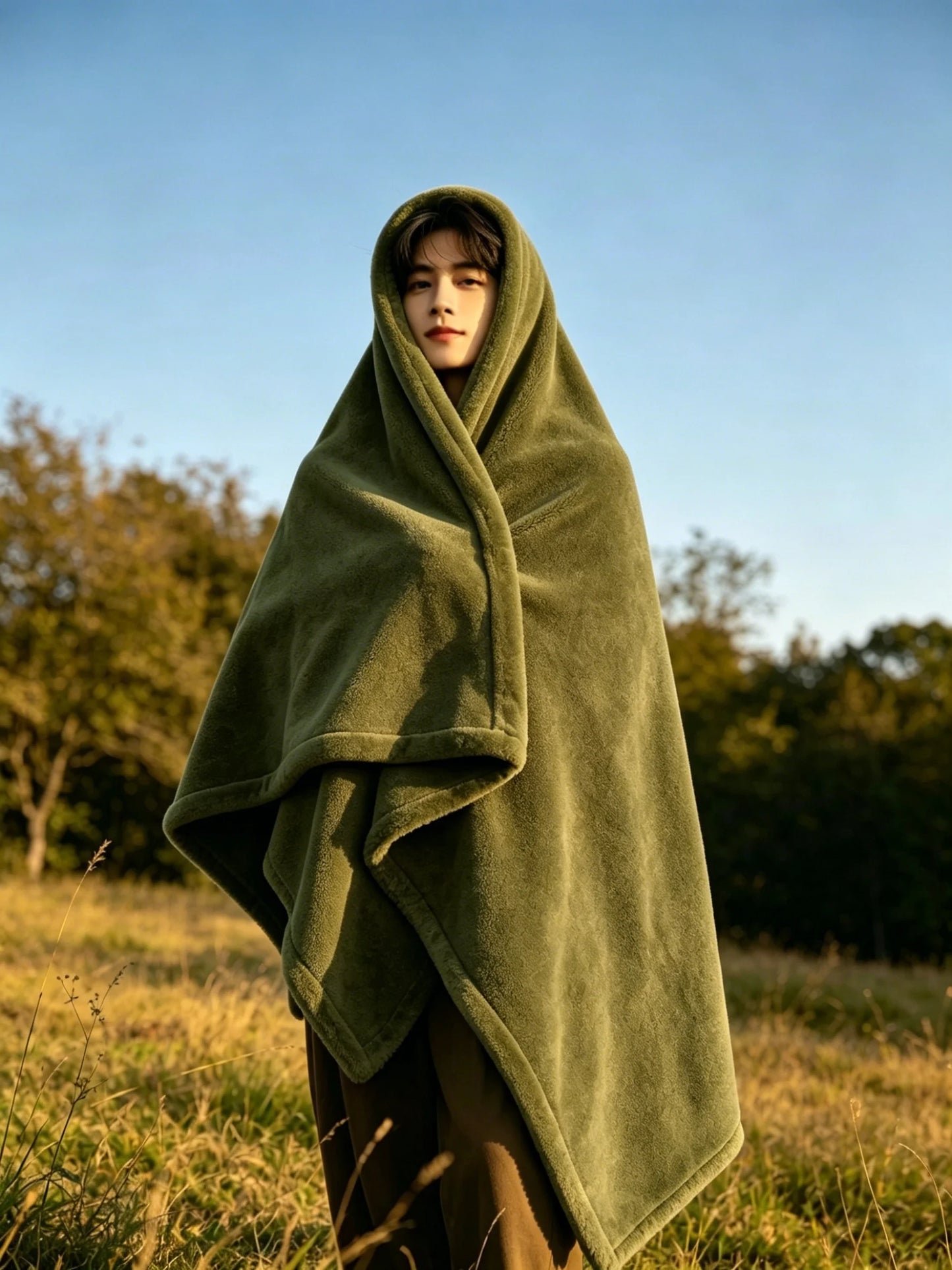 Waterproof Double-Layer Flannel Sherpa Throw Blanket – Camping