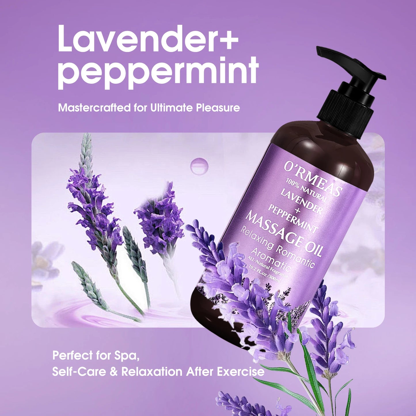 Lavender Peppermint Massage Body Oil for All Peaceful Pleasures Health and Wellness