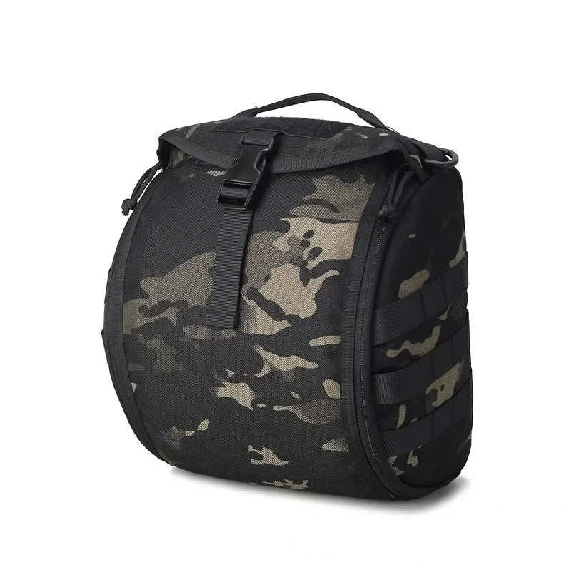 Tactical Helmet Bag Airsoft Anti-virus Carrier Bag Bulletproof Helmet Box Outdoor Storage Molle Bag For Fast MICH Wendy Helmet Peaceful Pleasures Health and Wellness Black CP