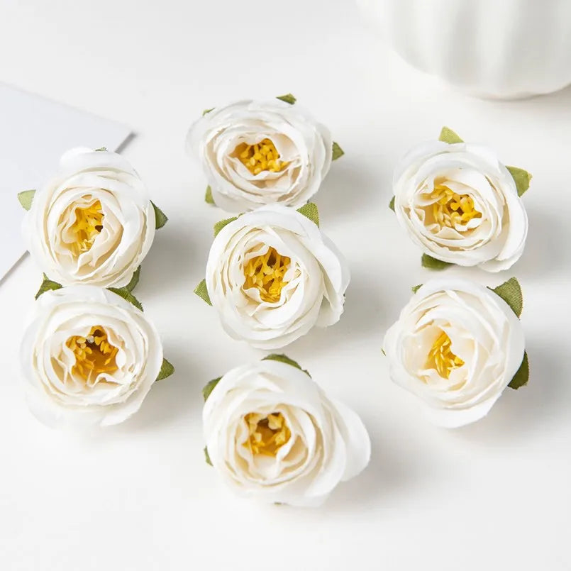 Artificial Silk Rose Flower Heads 15/30pcs – Wedding & Decor