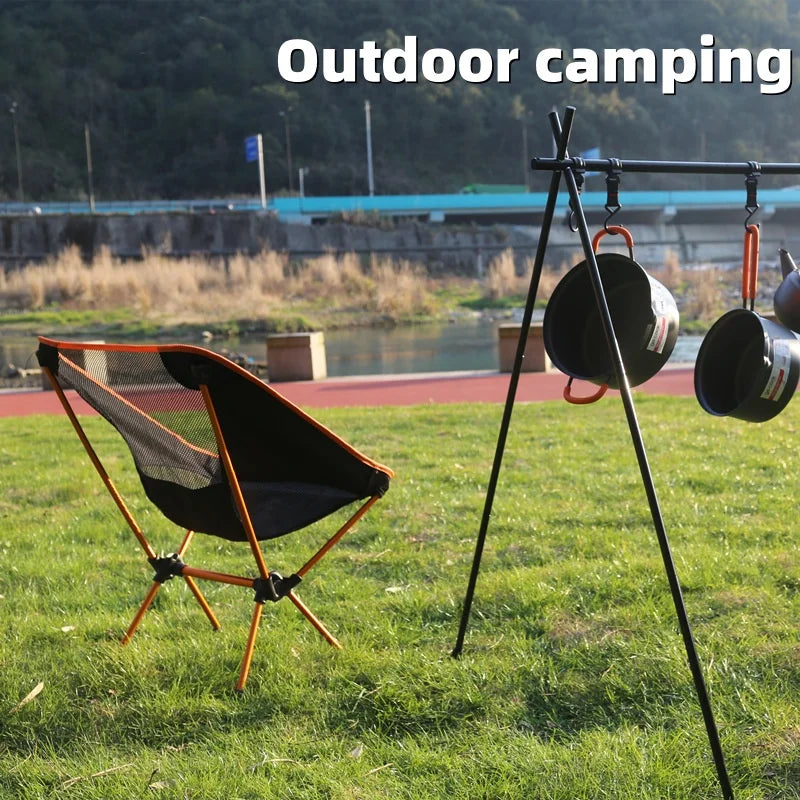 Outdoor moon chair, camping folding chair, portable leisure backrest chair, ultra-light aluminum alloy folding chair Comfortable Peaceful Pleasures Health and Wellness
