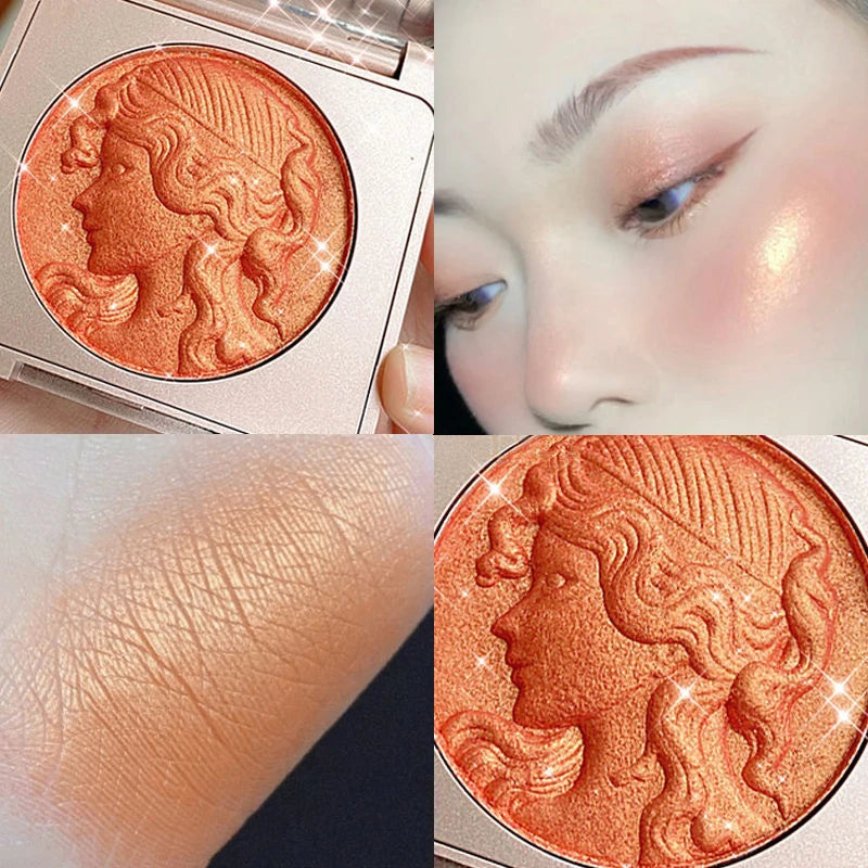 Rose Pink Shimmer Blush Palette | Natural Glow Blusher 6g