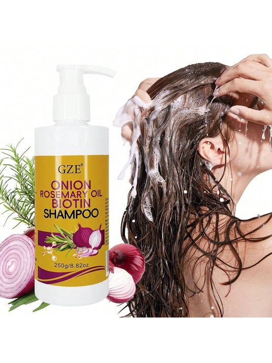 GZE Onion & Biotin Shampoo with Rosemary Oil | All Hair Types Nourishing Shampoo Peaceful Pleasures Health and Wellness