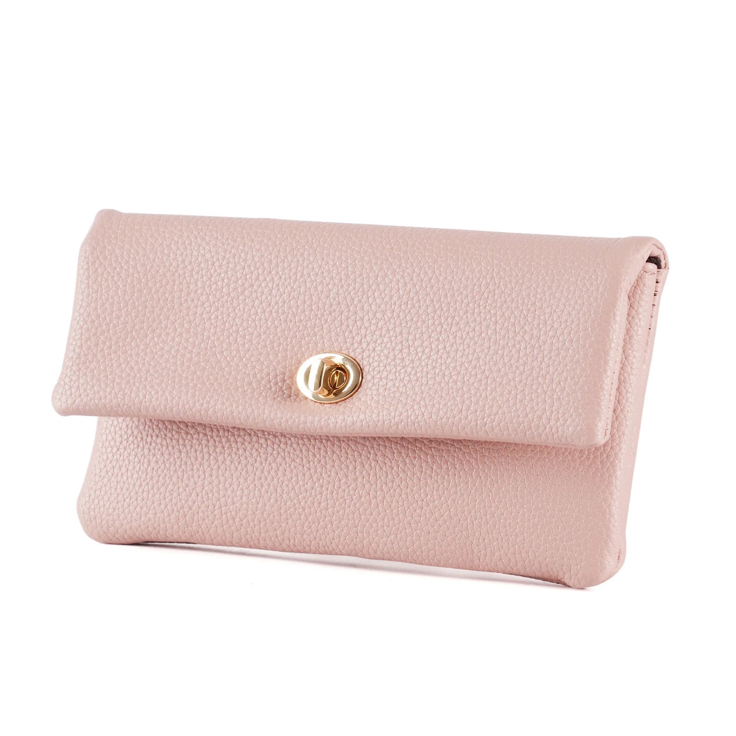 Long Wallet For Women With Snap Closure Large Capacity Purse Multi Pocket Clutch Handbag Pure Color Fashion Accessory Peaceful Pleasures Health and Wellness Pink