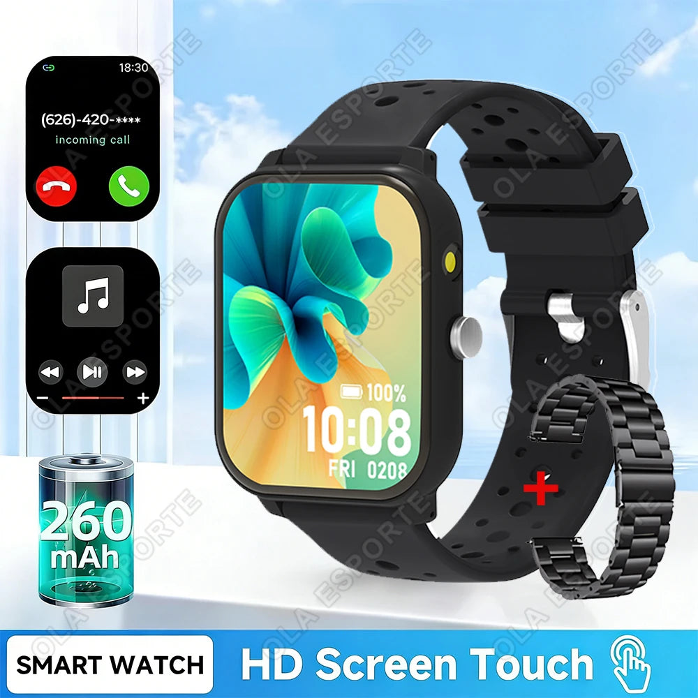 2026 New 1.83-inch Screen Smartwatch with Wireless Call Rich Watch Dail Music Player Message Push Flashlight Smart Voice for Men Peaceful Pleasures Health and Wellness Bk20Szstrap