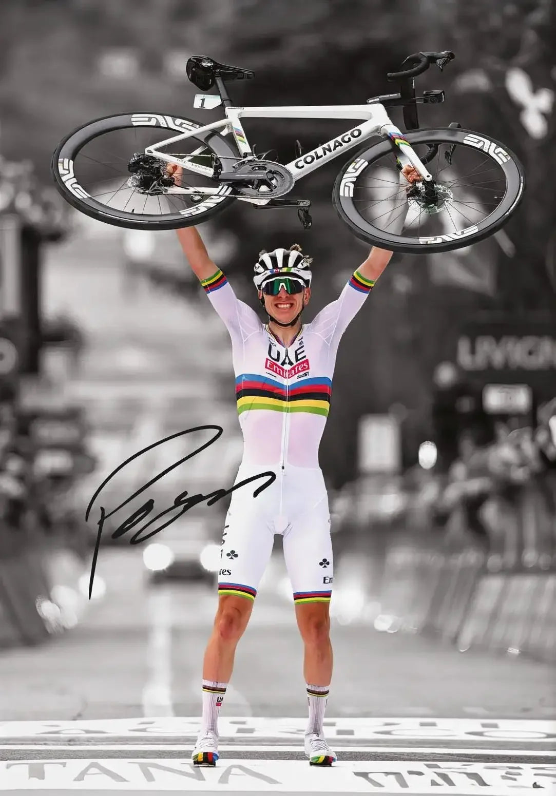 Cycling World Champion Tadej Pogacar Posters Sports Prints Mathieu Van Der Poel Canvas Painting Wall Picture Home Room Decor Peaceful Pleasures Health and Wellness CJ55256 50x70cm Unframed