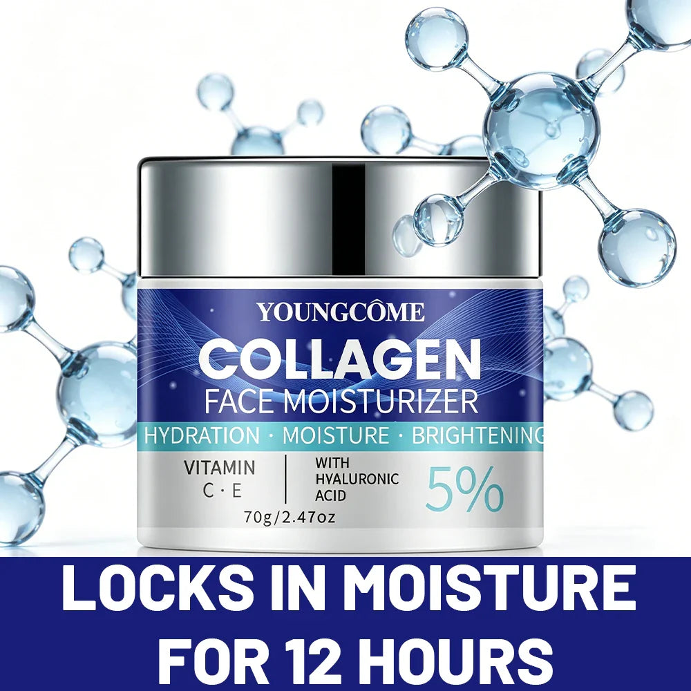 YOUNGCOME Collagen Moisturizer – Vitamin C, E & Hyaluronic Acid