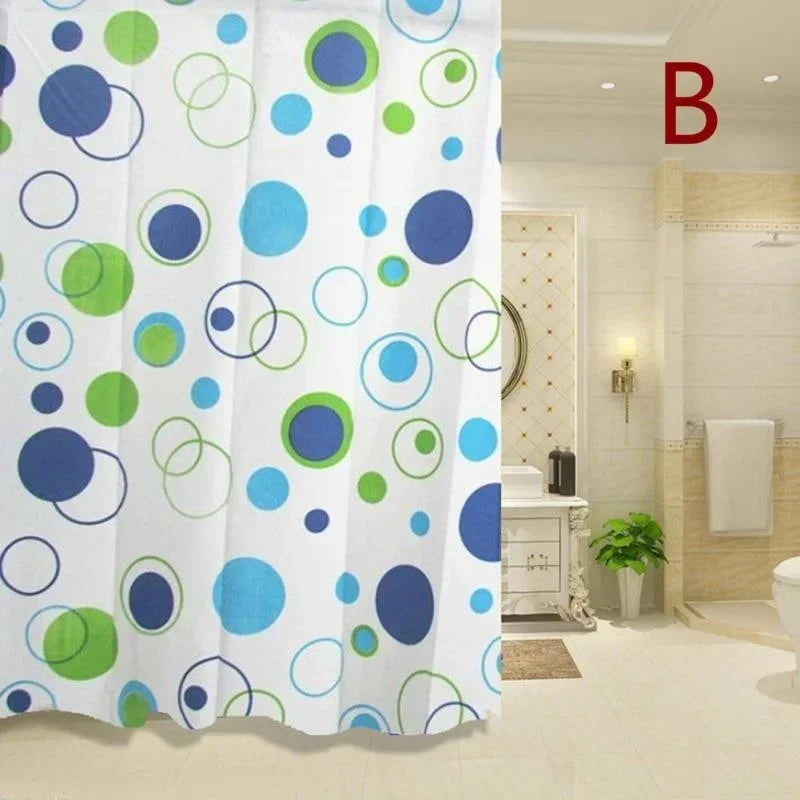 Creative Ocean Creature Bathroom Curtains Geometric Pattern