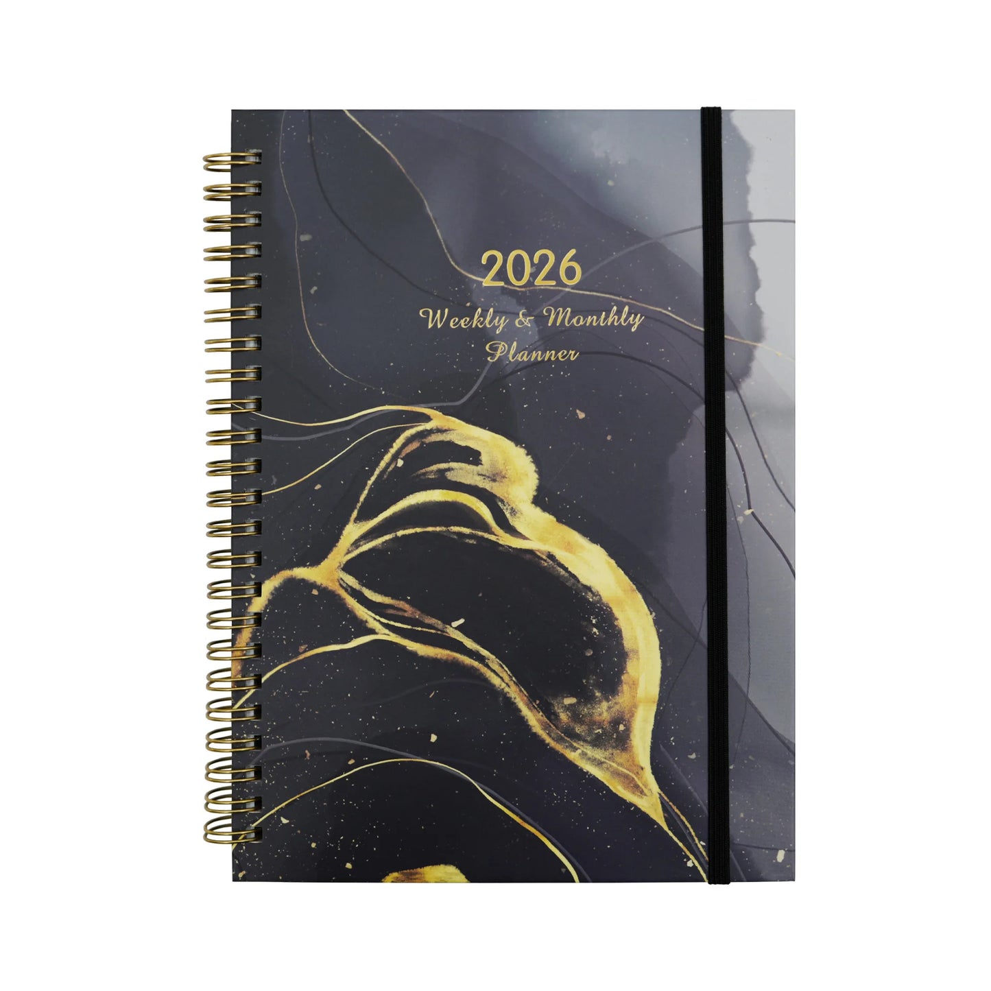 A diary book themed around 2026, featuring elastic bands. It’s perfect for weekly planning, birthday, Christmas, and New Year gi Peaceful Pleasures Health and Wellness