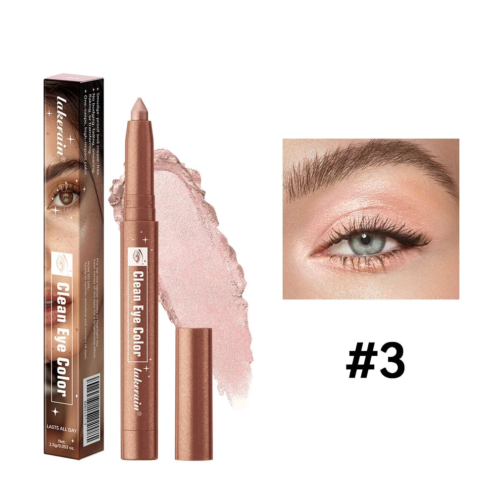 Lakerain Eyeshadow Sticks 12 Colors Long Lasting Waterproof High Pigmented Shimmer Glitter And Matte Eyeshadow Pencil Makeup Peaceful Pleasures Health and Wellness 3color