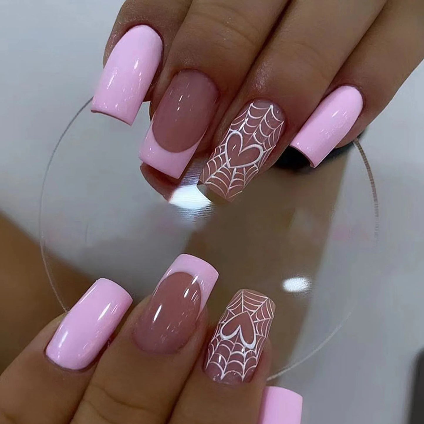 Korean Bow Press On Nails – Wine Red Almond | 24pcs Set