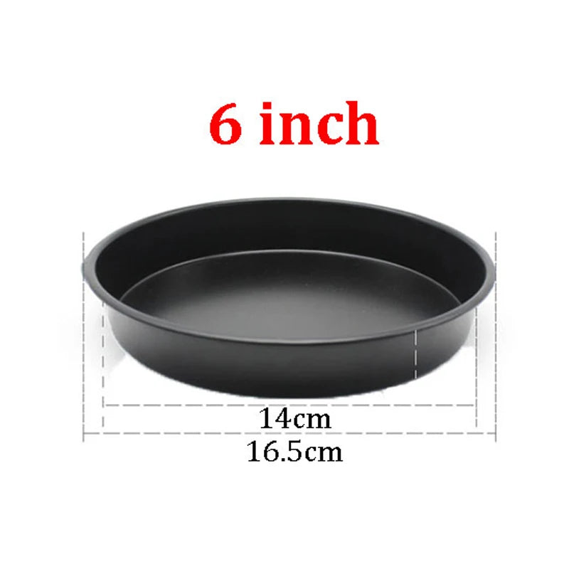 Non-Stick Carbon Steel Pizza Pan – 6"/8"/10" Baking Tray & Mold