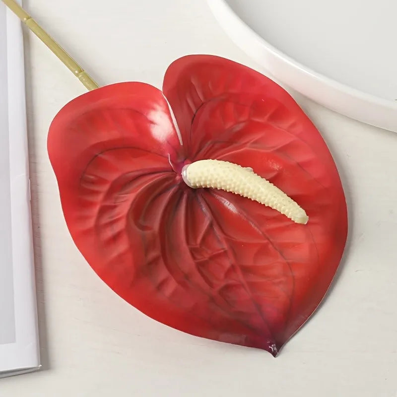 Silk Anthurium Single Stem Faux Flower – Wedding & Home Decor