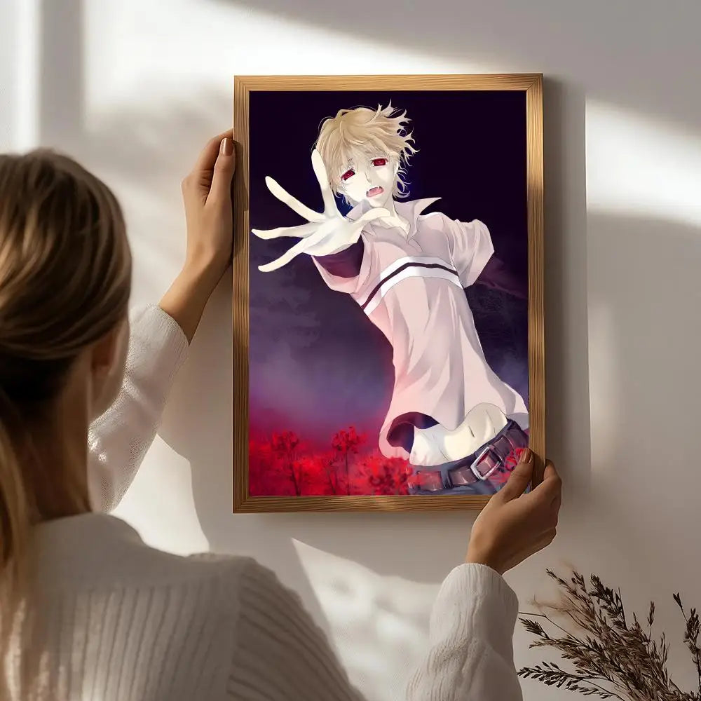 Anime S-Shiki Poster HD Self Adhesive Waterproof Wall Art Ideal for Home Office Dorm Bedroom Great Gift Peaceful Pleasures Health and Wellness White3 40X50cmNoframe
