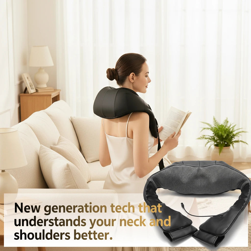 1 Warm Compress Massage Neck and Shoulder Massager, Designed for Kneading Massage of the Neck, Back, Shoulders, Waist, Legs, and Feet, Is an Ideal Gift for Men, Women, Moms, and Dads Peaceful Pleasures Health and Wellness